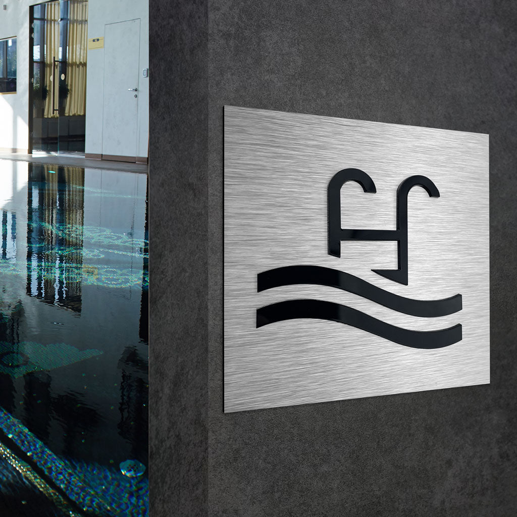 PERSONALIZED POOL SIGNS - ALUMADESIGNCO Door Signs - Custom Door Signs For Business & Office