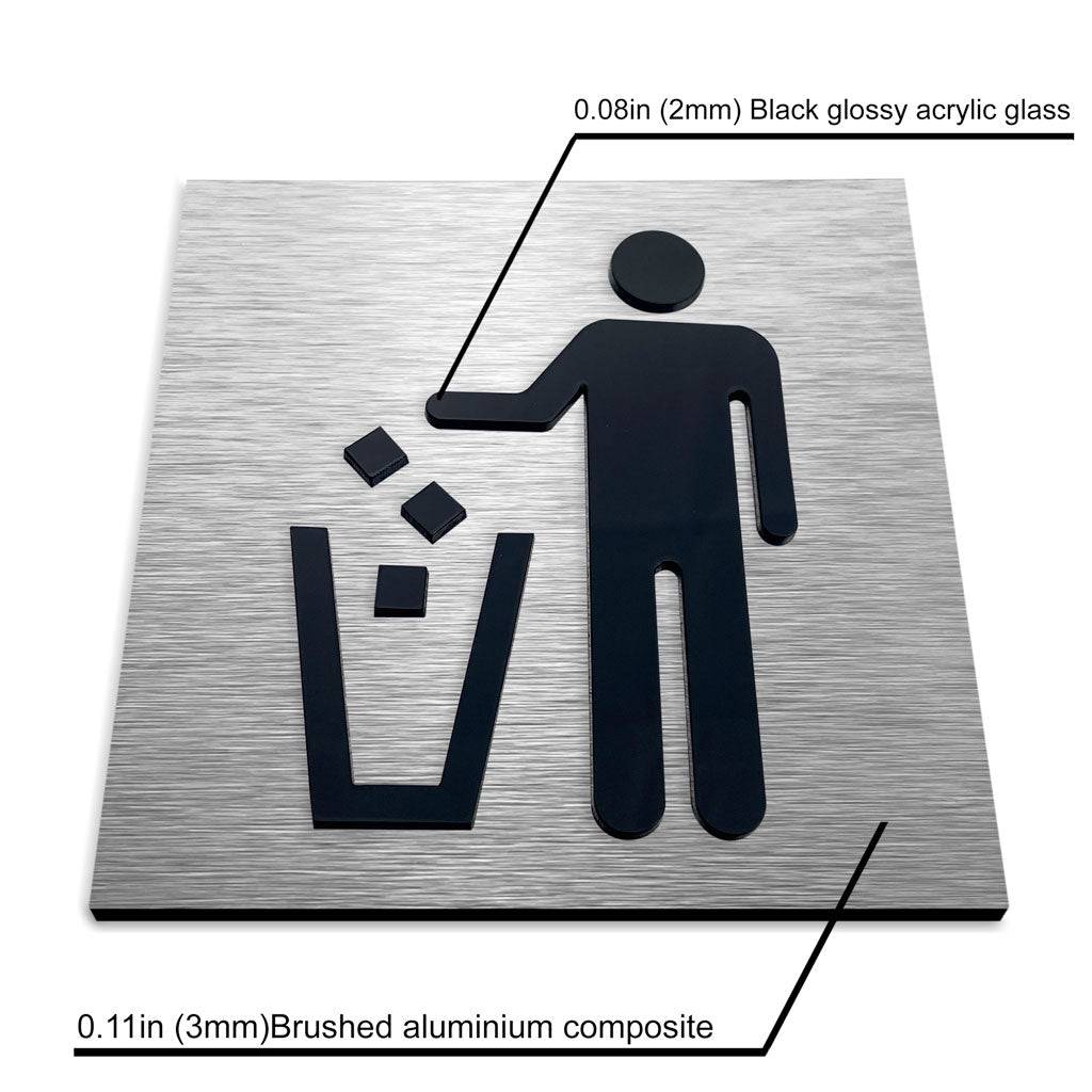 GARBAGE RECYCLE SIGNS - ALUMADESIGNCO Door Signs - Custom Door Signs For Business & Office