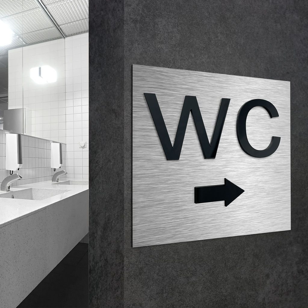 WC RIGHT ONLY SIGNAGE - ALUMADESIGNCO Door Signs - Custom Door Signs For Business & Office
