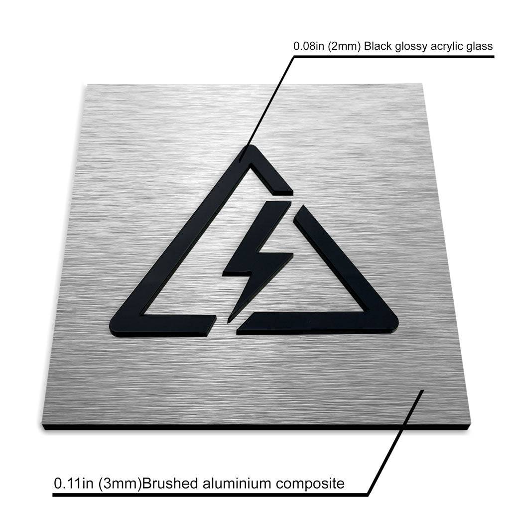 ELECTRICAL WARNING SIGN - ALUMADESIGNCO Door Signs - Custom Door Signs For Business & Office