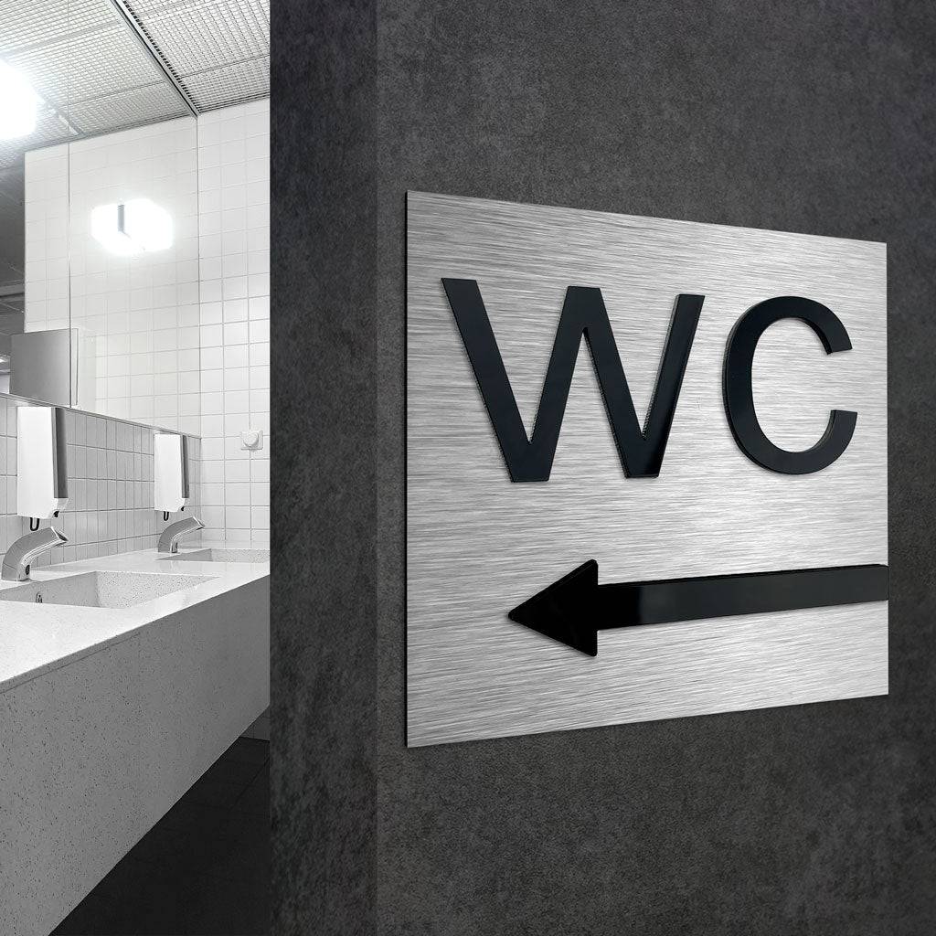 WC LEFT SIGN - ALUMADESIGNCO Door Signs - Custom Door Signs For Business & Office