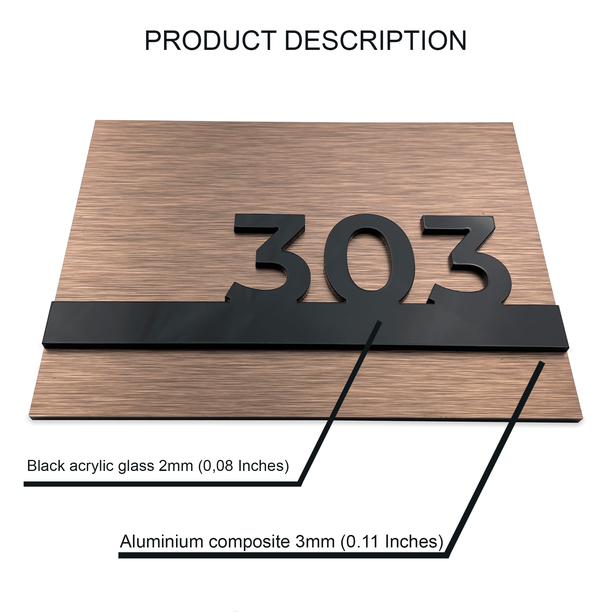 BRONZE HOTEL DOOR SIGNS - ALUMADESIGNCO Door Signs - Custom Door Signs For Business & Office