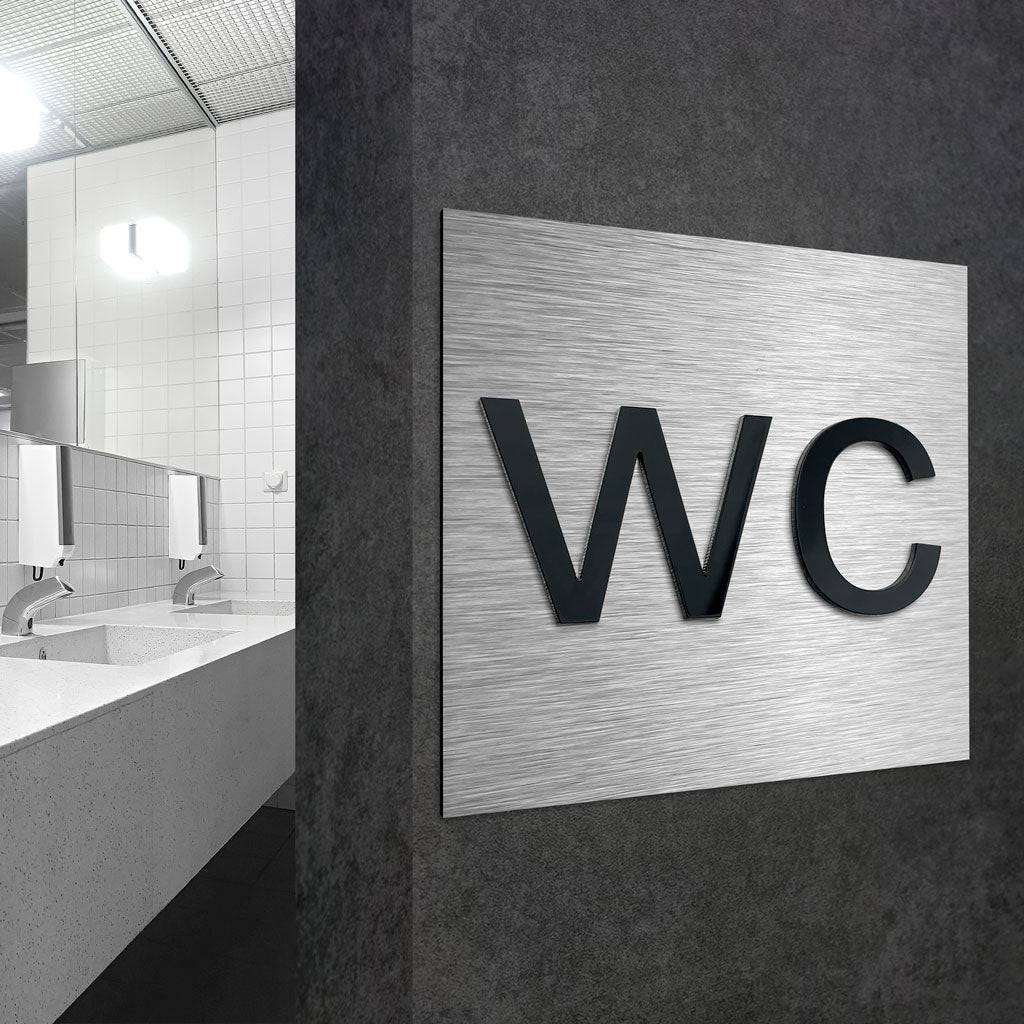 WC BATHROOM SIGN - ALUMADESIGNCO Door Signs - Custom Door Signs For Business & Office