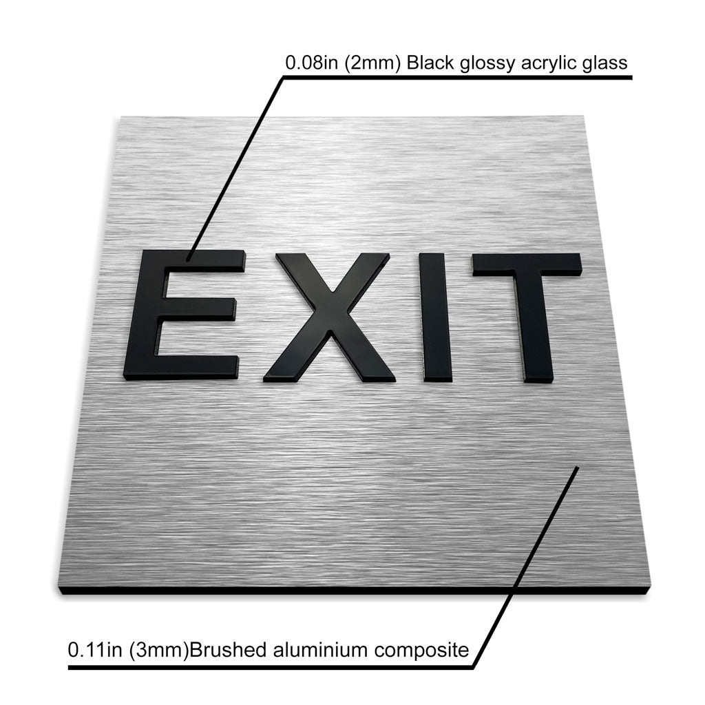 FIRE EXIT SIGN - ALUMADESIGNCO Door Signs - Custom Door Signs For Business & Office