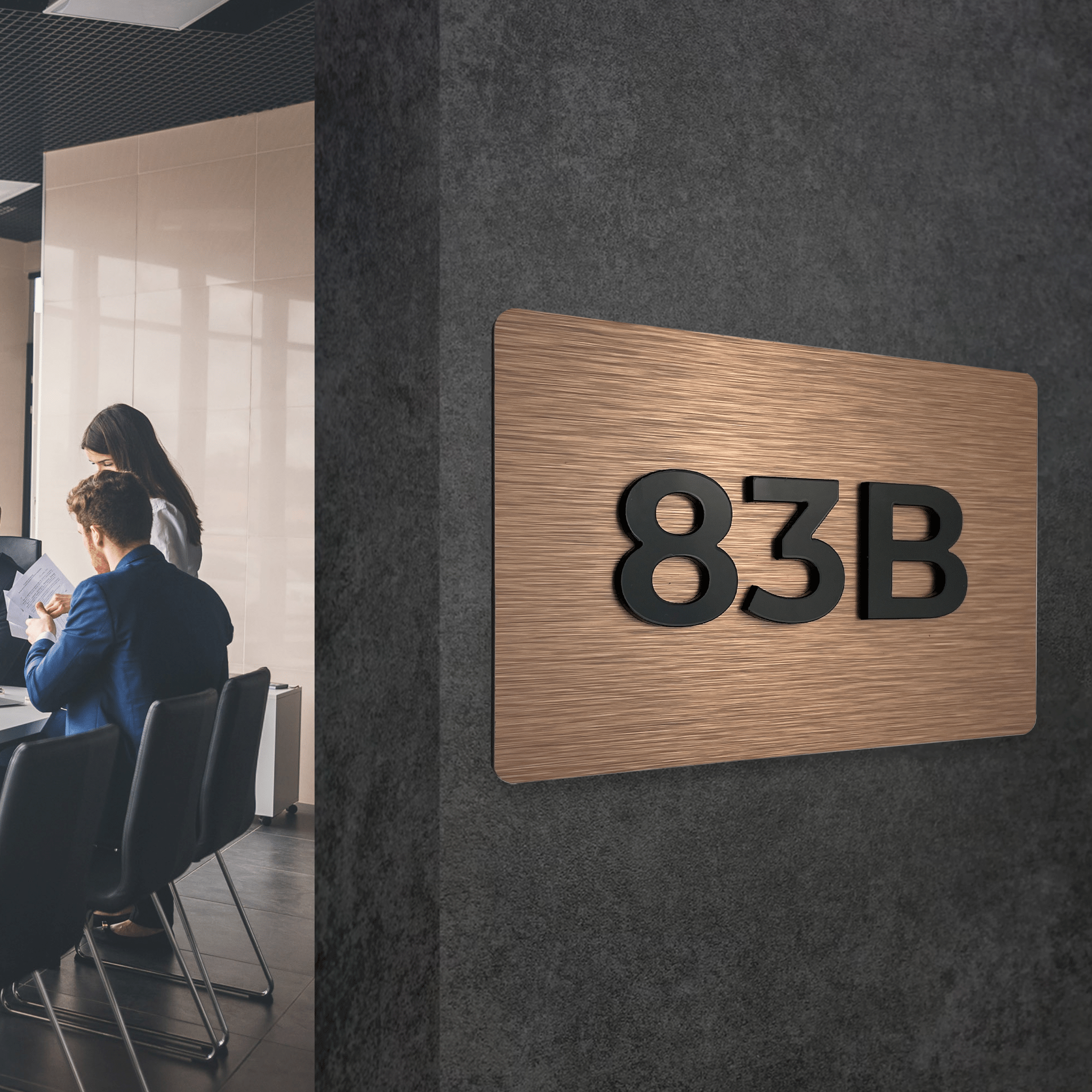 BRONZE ROOM NUMBERS FOR DOORS - ALUMADESIGNCO Door Signs - Custom Door Signs For Business & Office