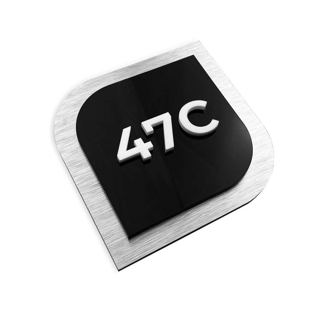 DOOR NUMBER PLATE - ALUMADESIGNCO Door Signs - Custom Door Signs For Business & Office