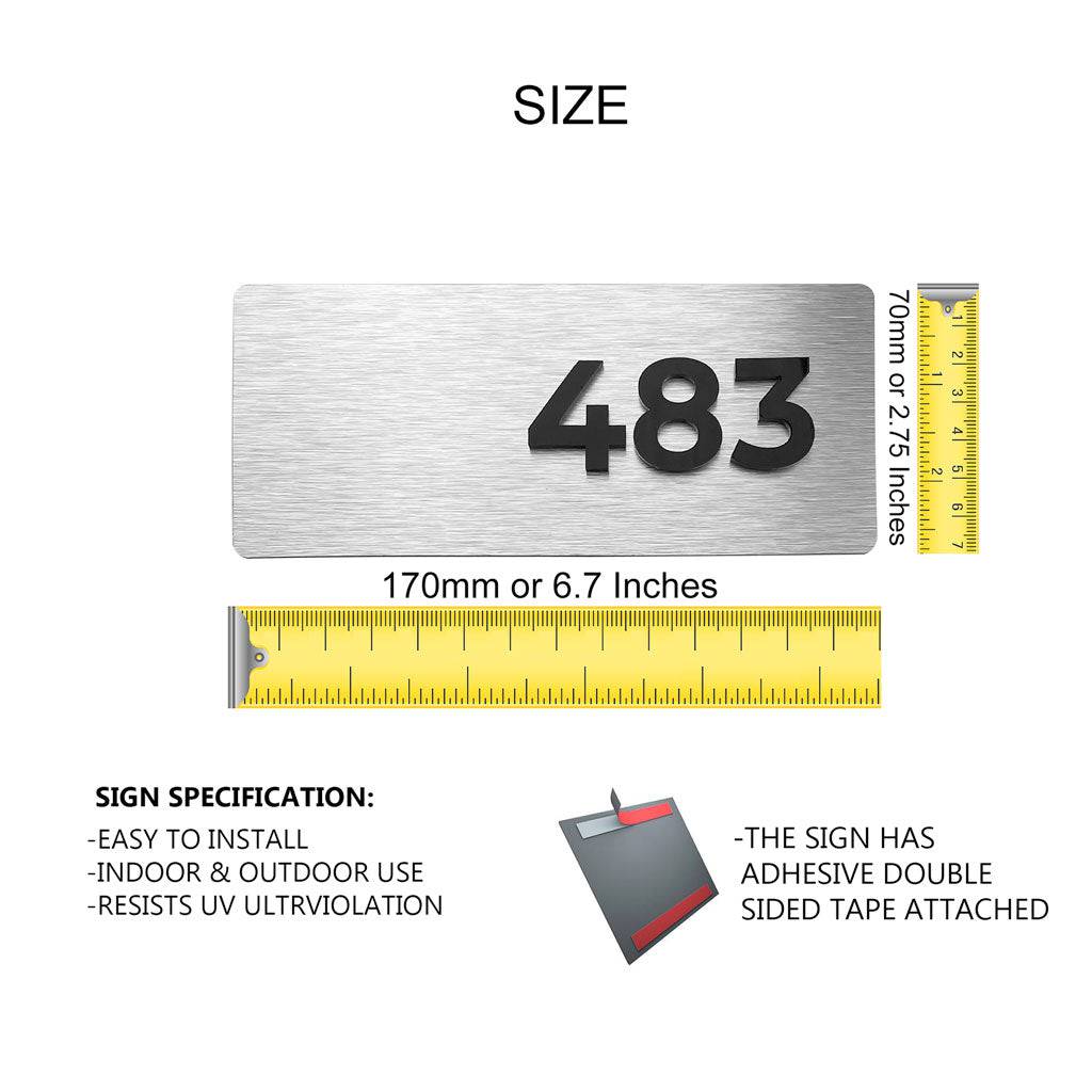 APARTMENT NUMBER SIGNS - ALUMADESIGNCO Door Signs - Custom Door Signs For Business & Office