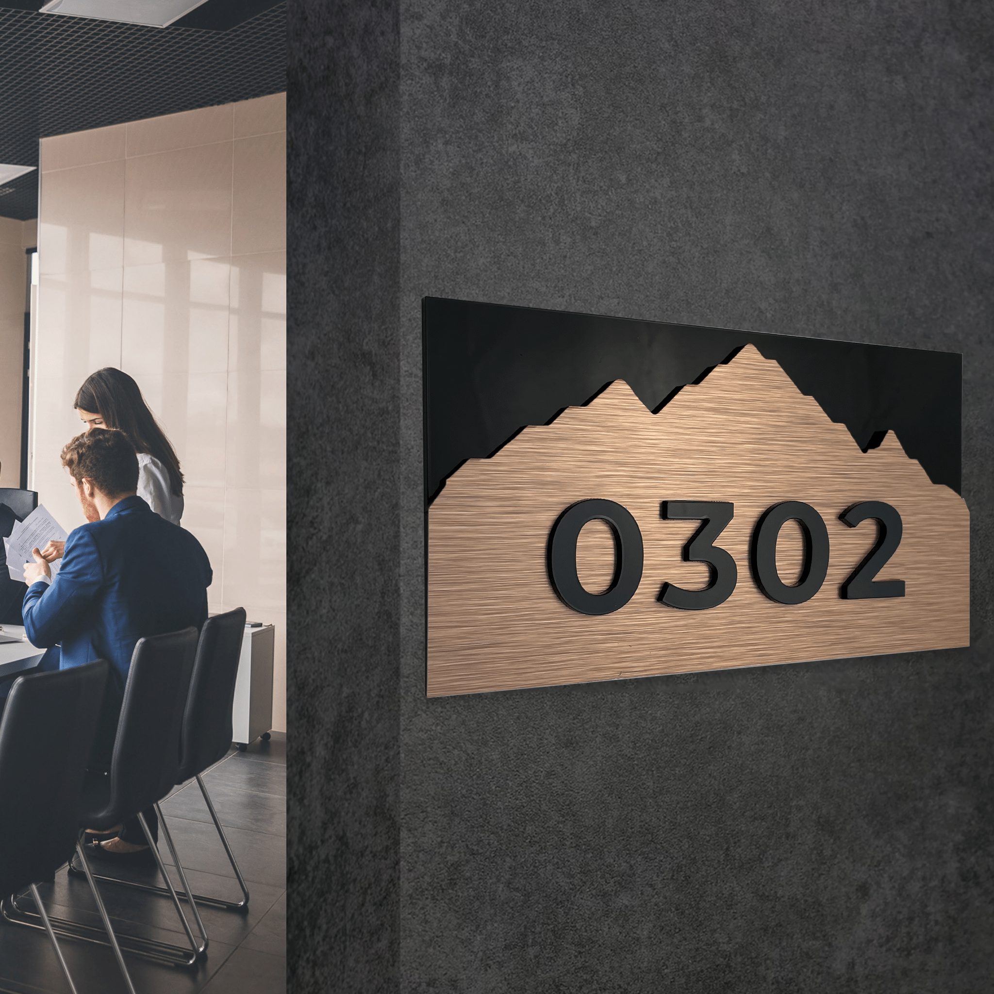 BRONZE HOTEL ROOM NUMBERS - ALUMADESIGNCO Door Signs - Custom Door Signs For Business & Office