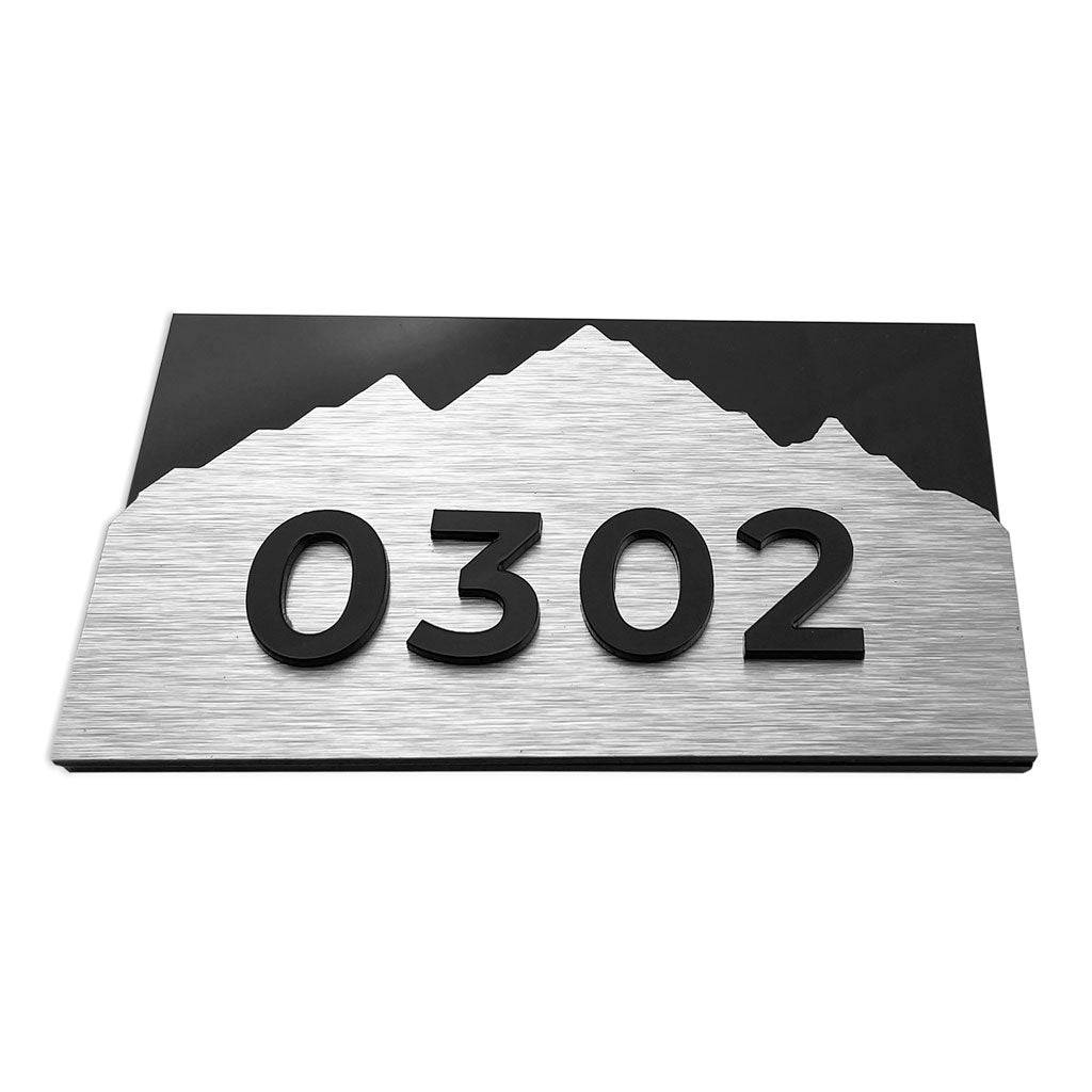 MOUNTAIN ROOM NUMBER SIGNAGE - ALUMADESIGNCO Door Signs - Custom Door Signs For Business & Office