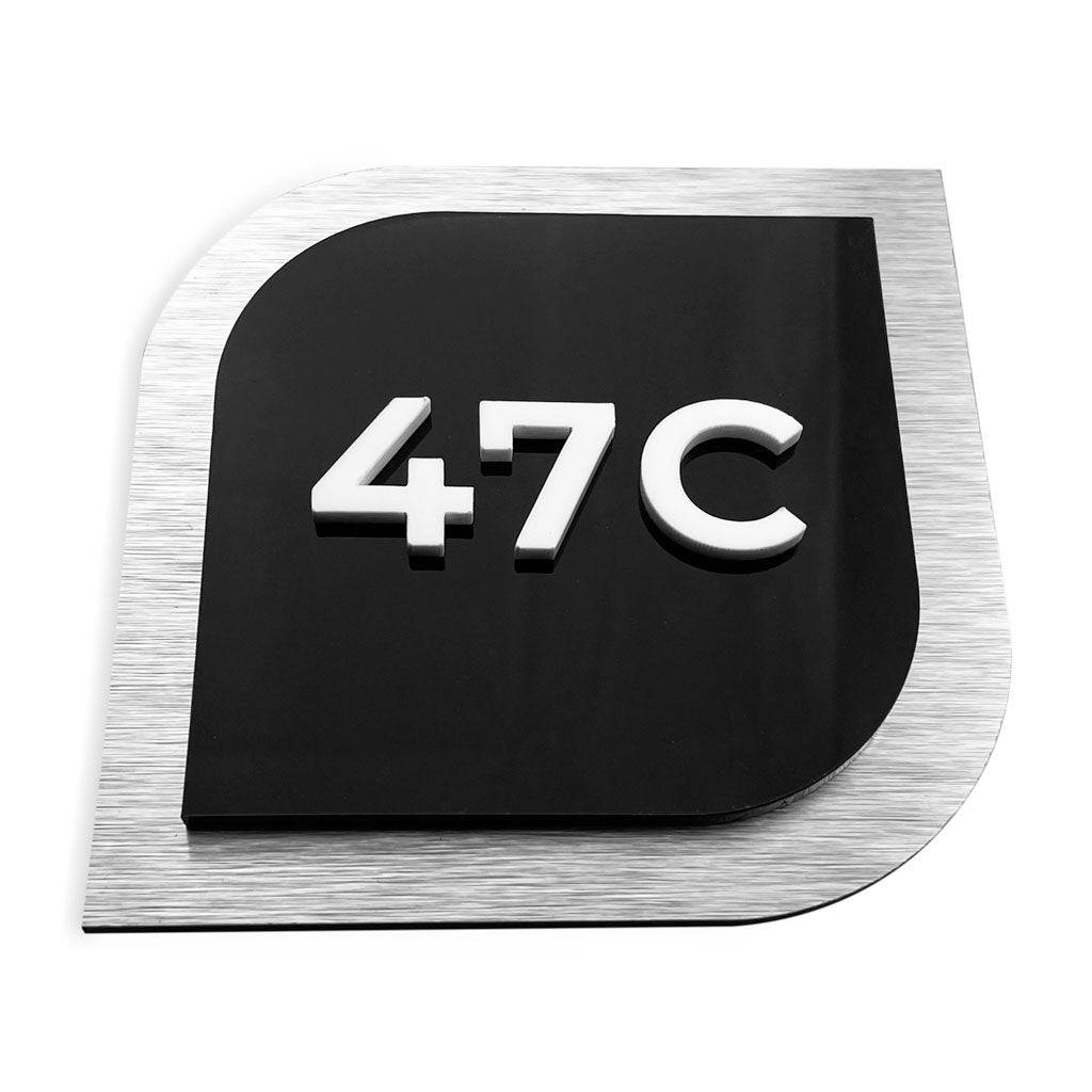 DOOR NUMBER PLATE - ALUMADESIGNCO Door Signs - Custom Door Signs For Business & Office