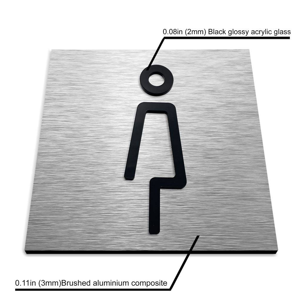 LADIES ONLY RESTROOM SIGNS - ALUMADESIGNCO Door Signs - Custom Door Signs For Business & Office