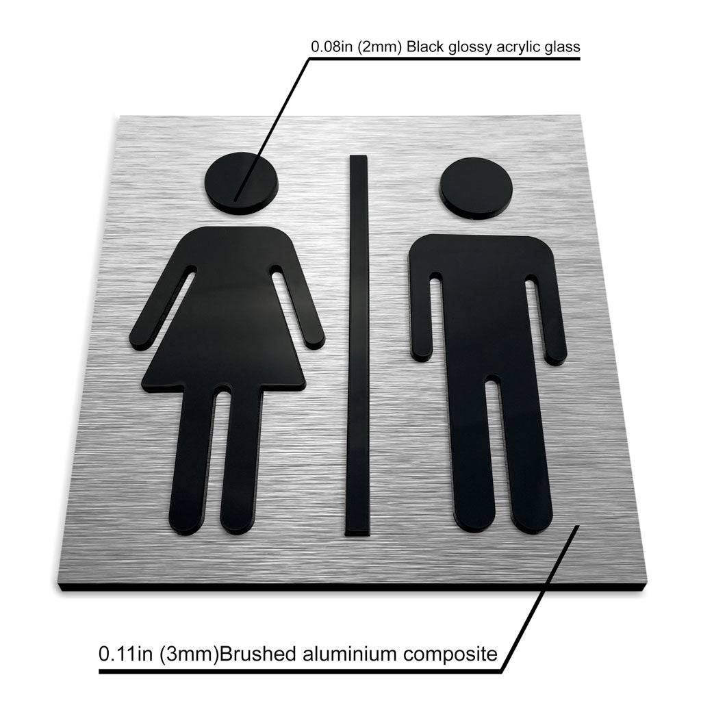 MODERN RESTROOM SIGNS - ALUMADESIGNCO Door Signs - Custom Door Signs For Business & Office