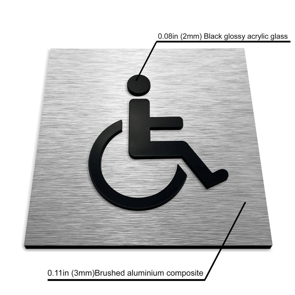 DISABLED SIGN - ALUMADESIGNCO Door Signs - Custom Door Signs For Business & Office