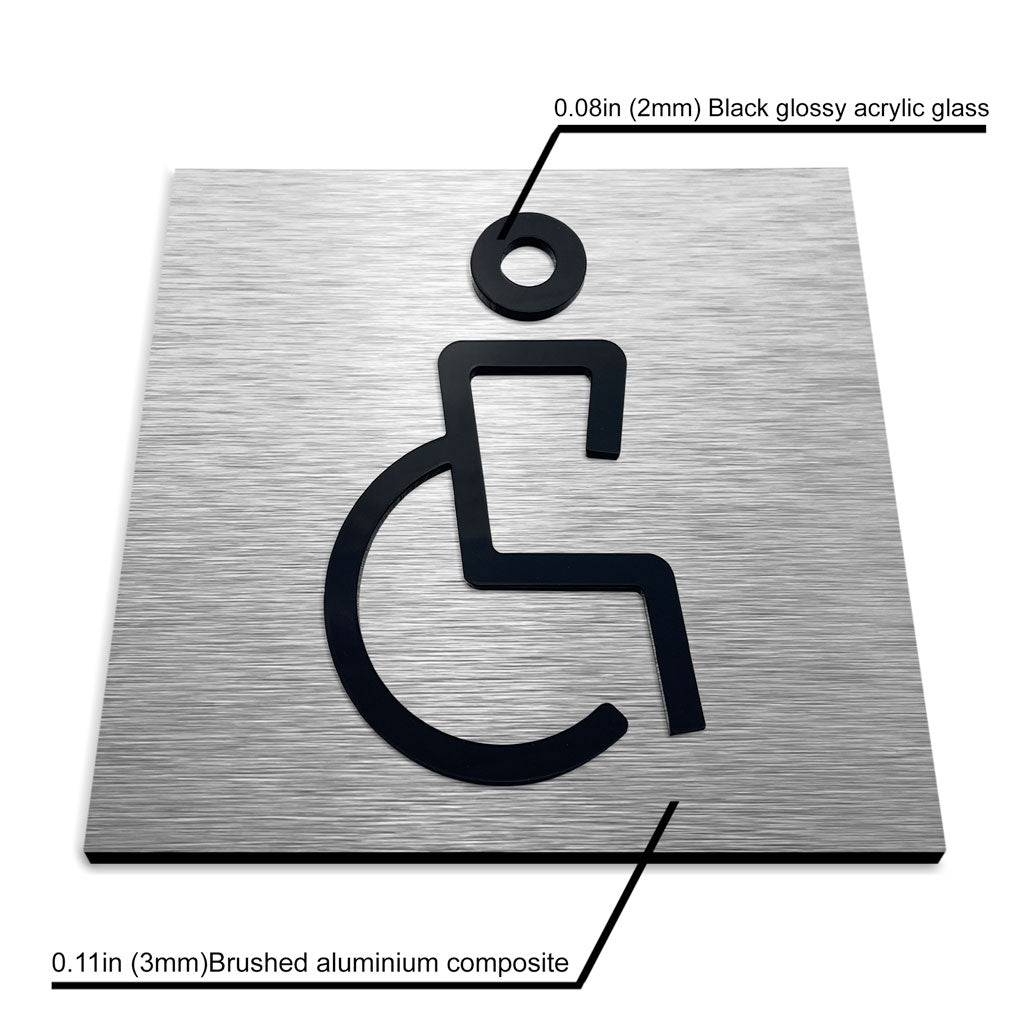 HANDICAP RESTROOM SIGN - ALUMADESIGNCO Door Signs - Custom Door Signs For Business & Office