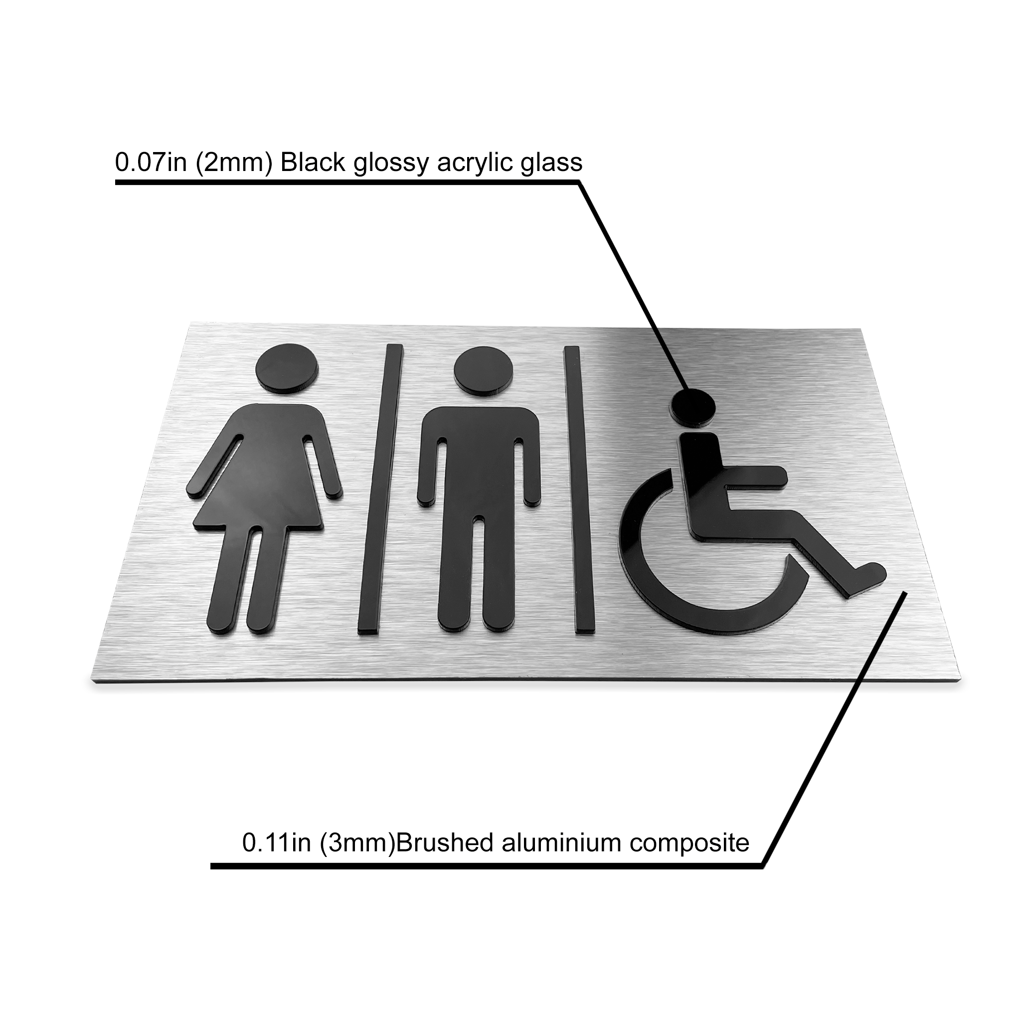ALL GENDER RESTROOM SIGN - ALUMADESIGNCO Door Signs - Custom Door Signs For Business & Office