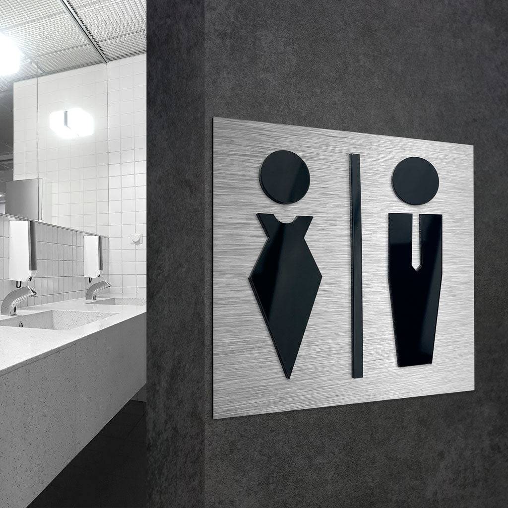 MEN WOMEN BATHROOM SIGNS - ALUMADESIGNCO Door Signs - Custom Door Signs For Business & Office