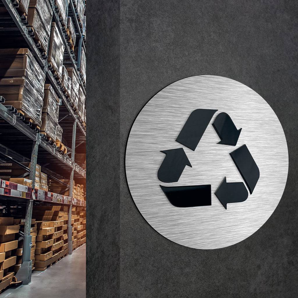 RECYCLING SIGNAGE - ALUMADESIGNCO Door Signs - Custom Door Signs For Business & Office
