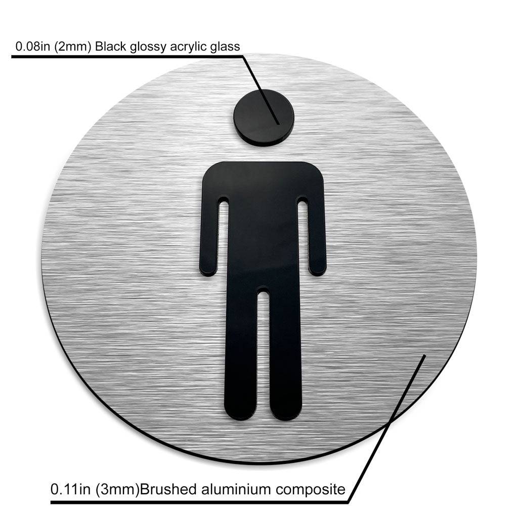 MALE RESTROOM SIGN - ALUMADESIGNCO Door Signs - Custom Door Signs For Business & Office
