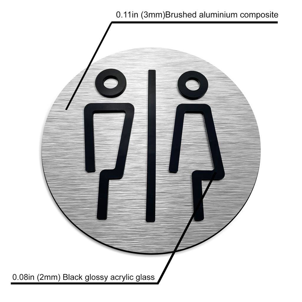SIGNS FOR TOILETS MALE AND FEMALE - ALUMADESIGNCO Door Signs - Custom Door Signs For Business & Office