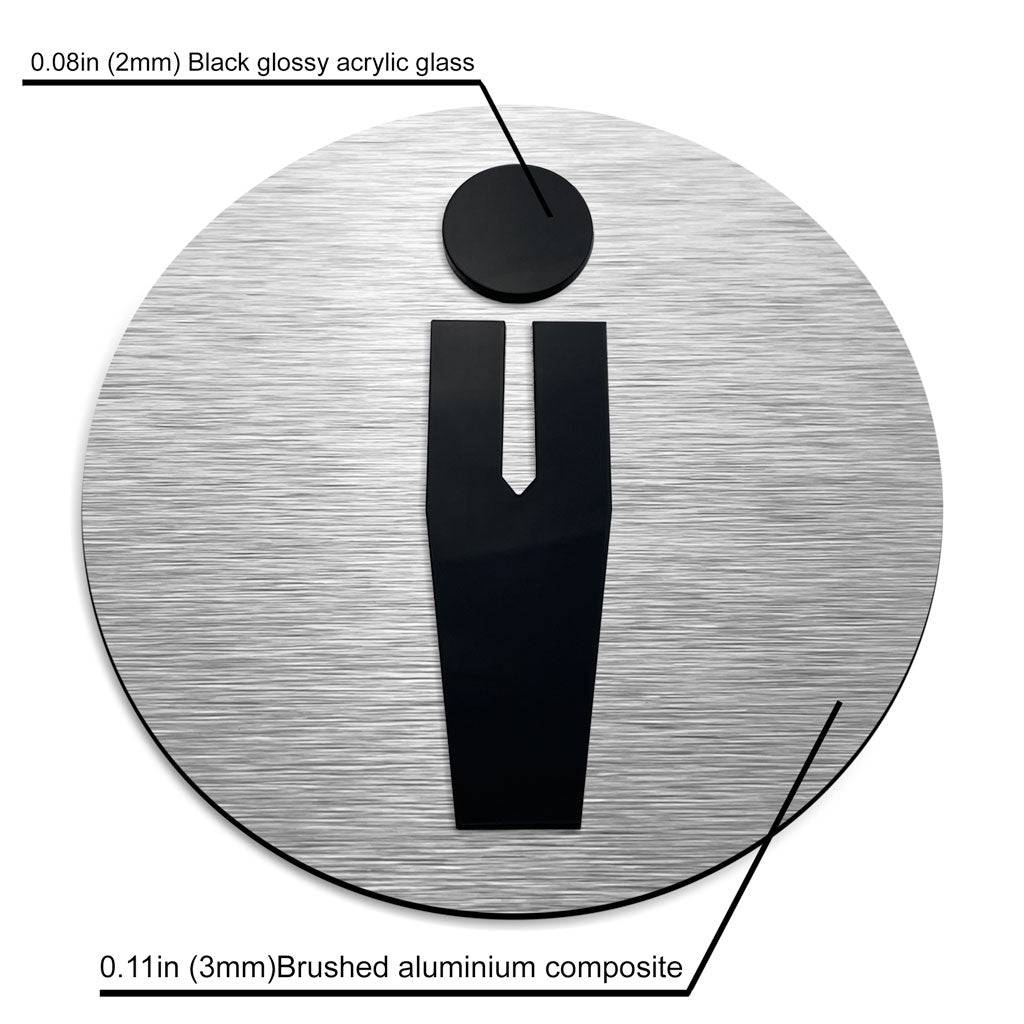 MALE RESTROOM SIGNAGE - ALUMADESIGNCO Door Signs - Custom Door Signs For Business & Office