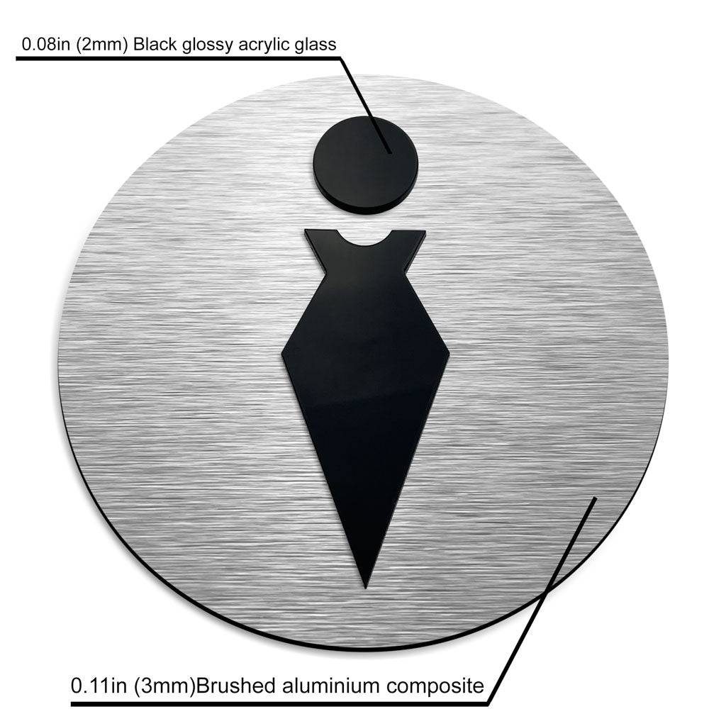 LADIES BATHROOM SIGN - ALUMADESIGNCO Door Signs - Custom Door Signs For Business & Office