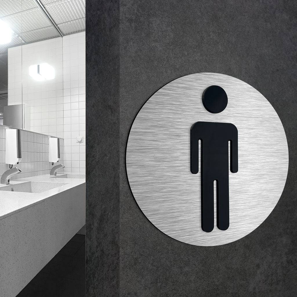 MALE RESTROOM SIGN - ALUMADESIGNCO Door Signs - Custom Door Signs For Business & Office
