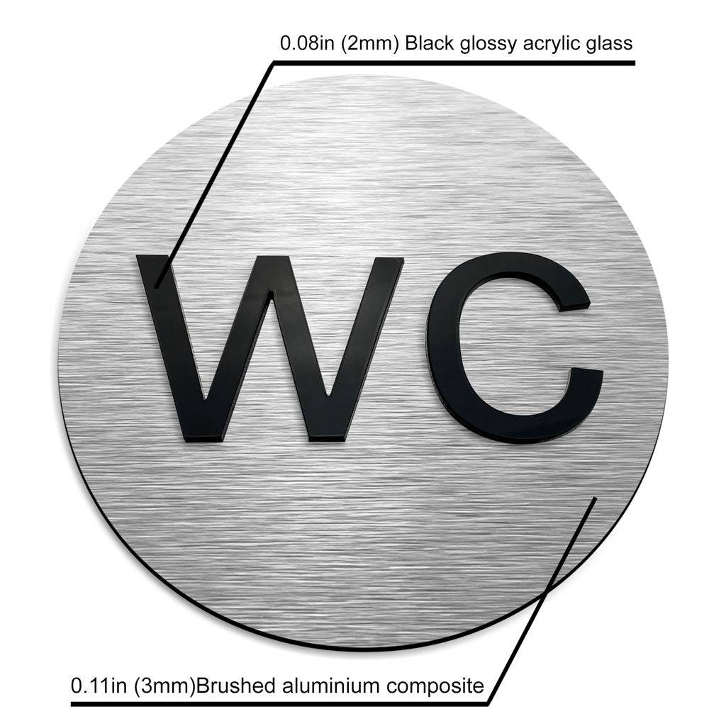 WC DOOR SIGN - ALUMADESIGNCO Door Signs - Custom Door Signs For Business & Office
