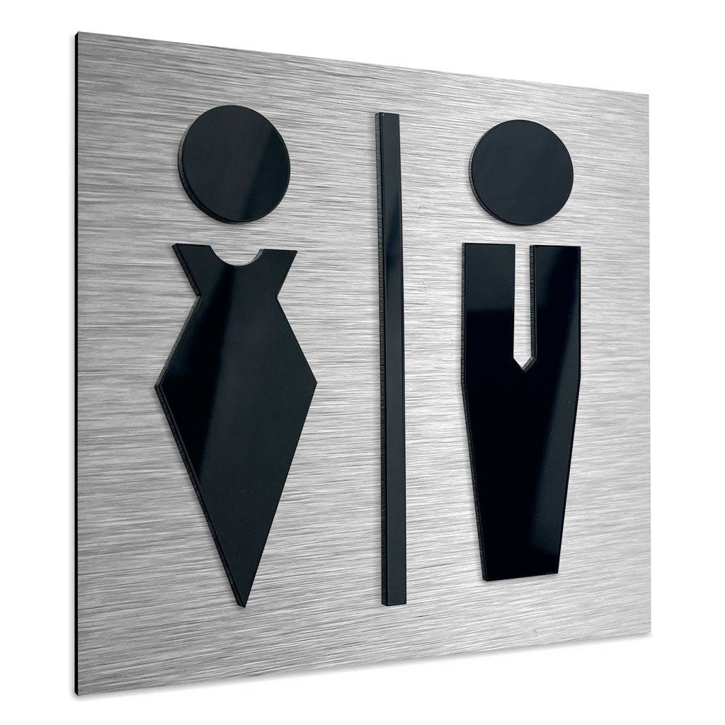 MEN WOMEN BATHROOM SIGNS - ALUMADESIGNCO Door Signs - Custom Door Signs For Business & Office
