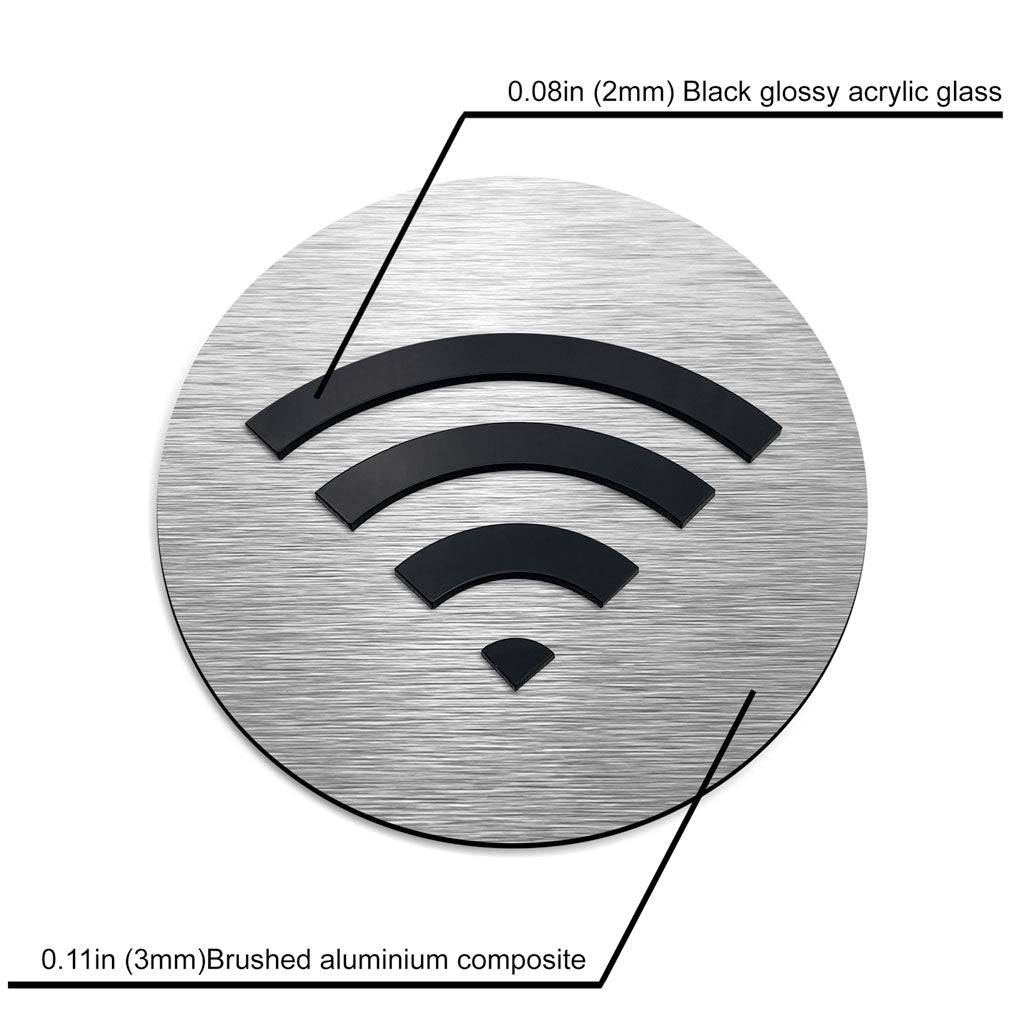 WIFI SIGN FOR GUEST ROOM - ALUMADESIGNCO Door Signs - Custom Door Signs For Business & Office