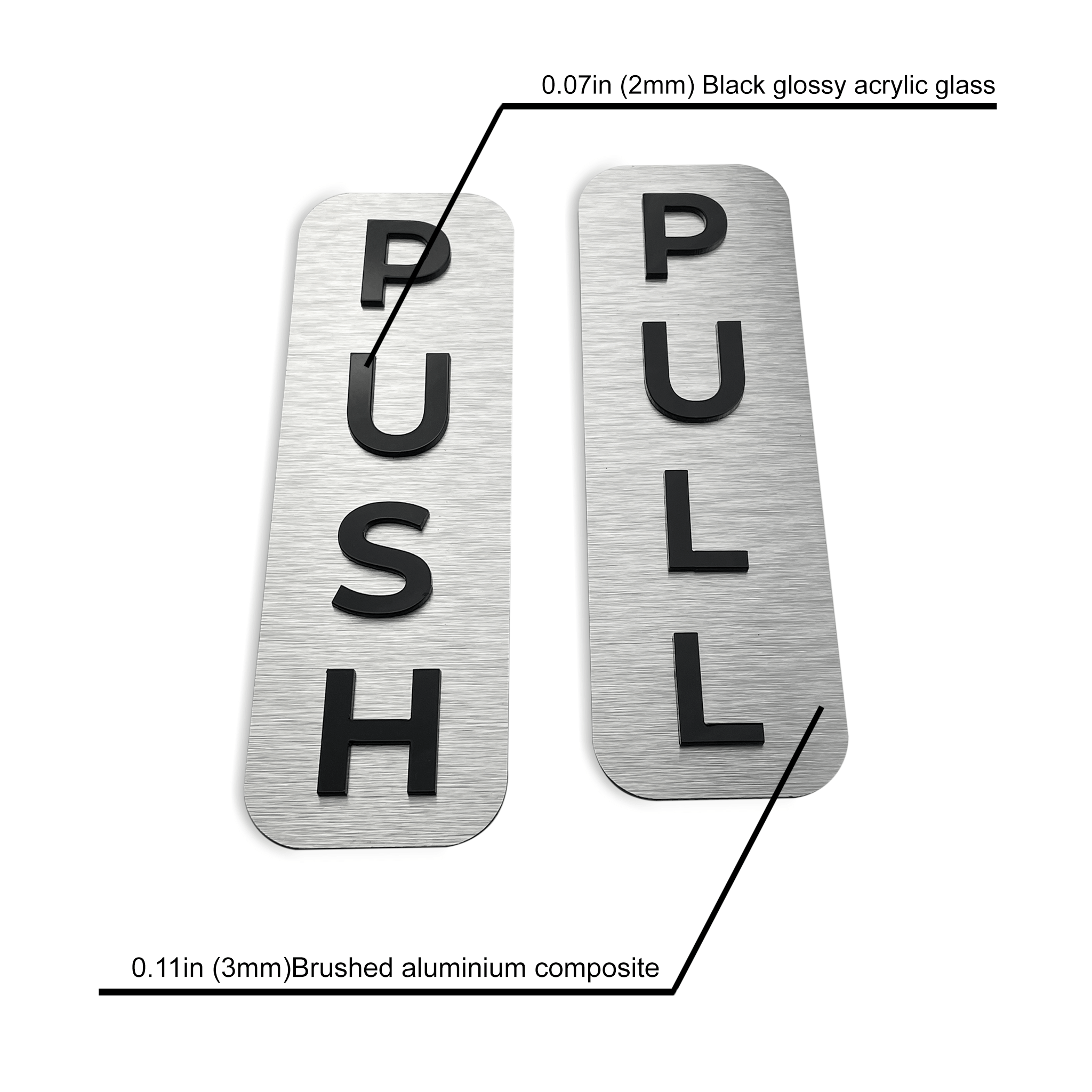 PUSH AND PULL SIGNAGE - ALUMA Door Signs - Custom Door Signs For Business & Office