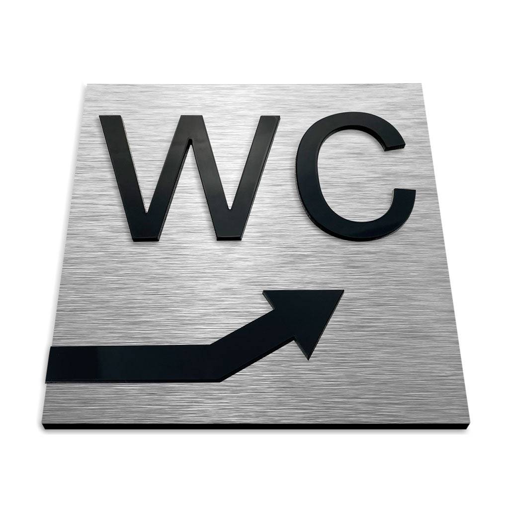 WC UP RIGHT SIGN - ALUMADESIGNCO Door Signs - Custom Door Signs For Business & Office