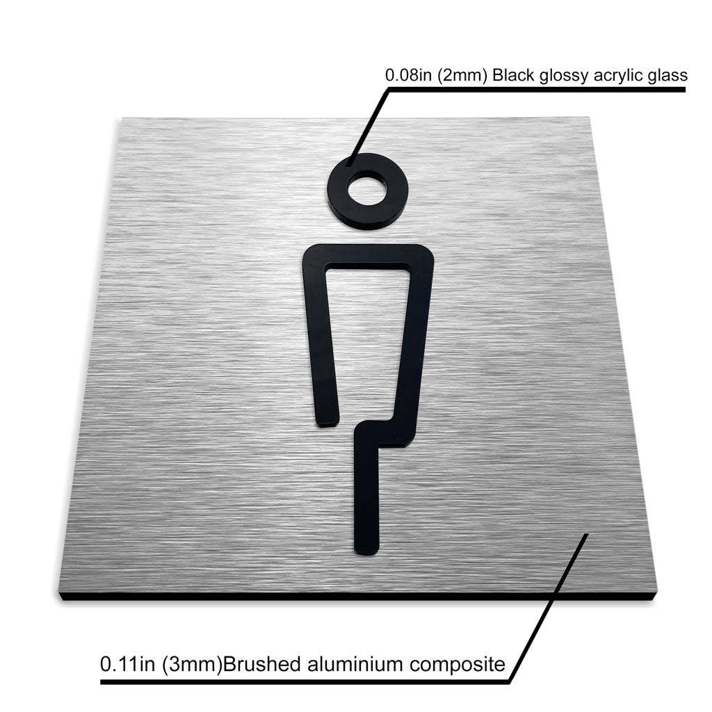 MENS TOILET SIGN - ALUMADESIGNCO Door Signs - Custom Door Signs For Business & Office