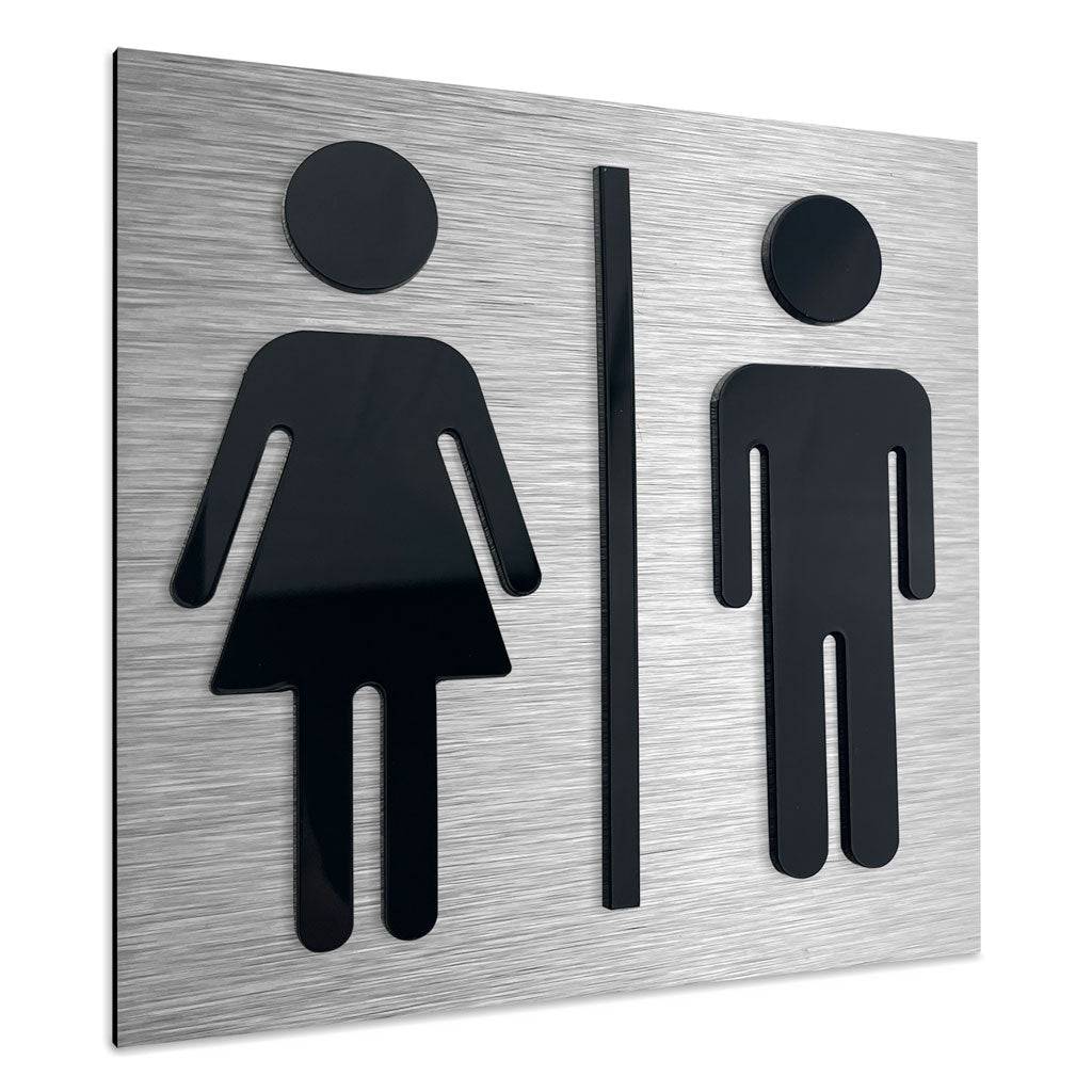 MODERN RESTROOM SIGNS - ALUMADESIGNCO Door Signs - Custom Door Signs For Business & Office