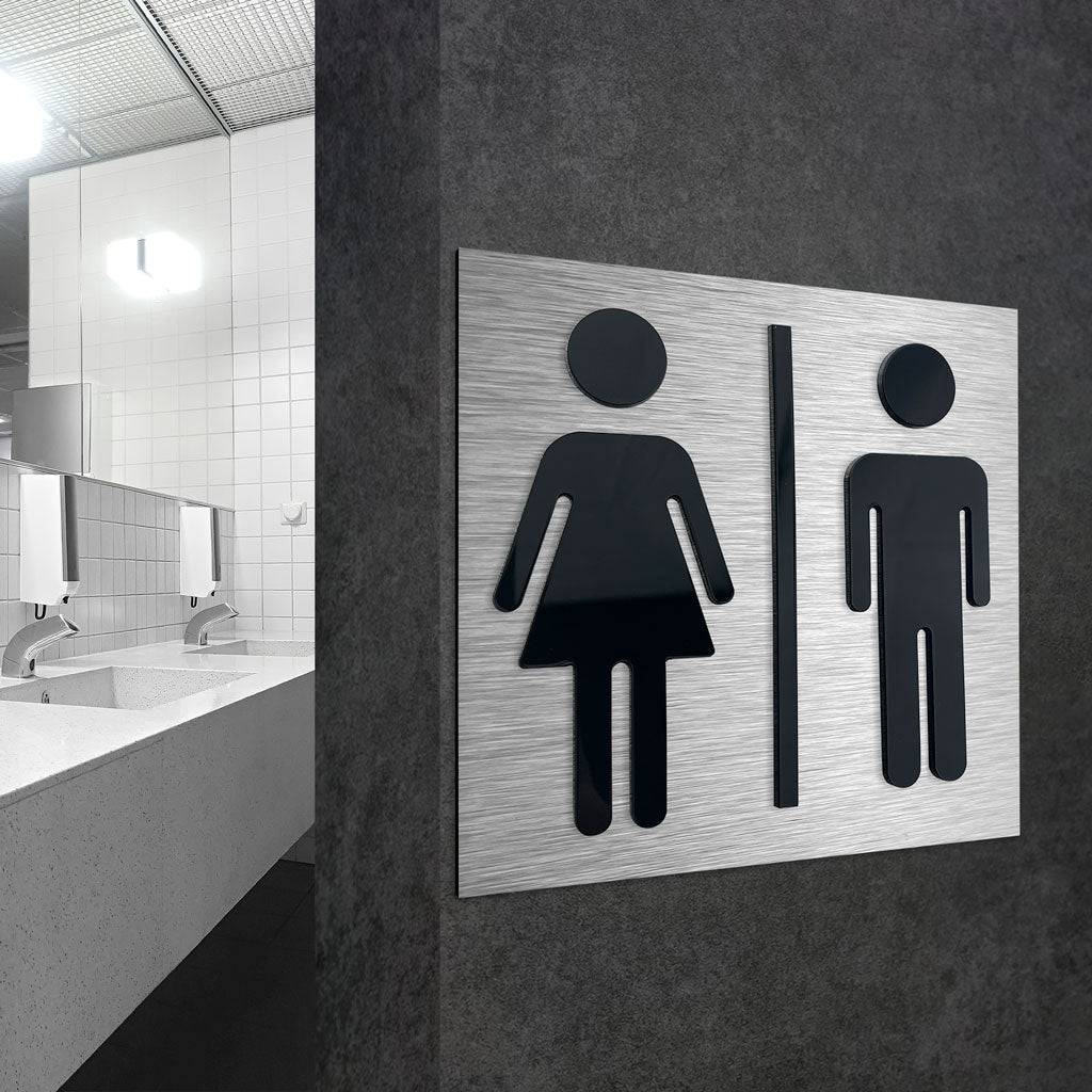 MODERN RESTROOM SIGNS - ALUMADESIGNCO Door Signs - Custom Door Signs For Business & Office