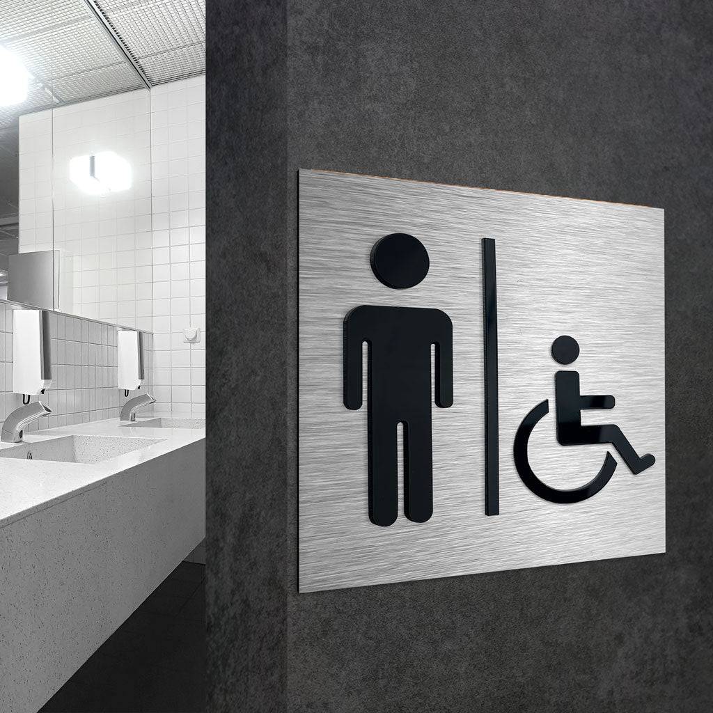 MENS & DISABLED RESTROOM SIGN - ALUMADESIGNCO Door Signs - Custom Door Signs For Business & Office