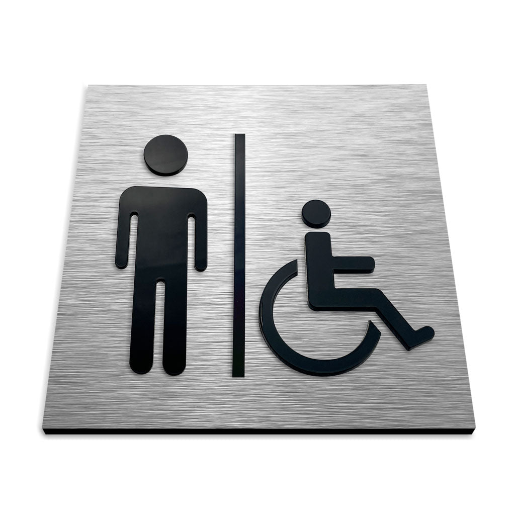 MENS & DISABLED RESTROOM SIGN - ALUMADESIGNCO Door Signs - Custom Door Signs For Business & Office