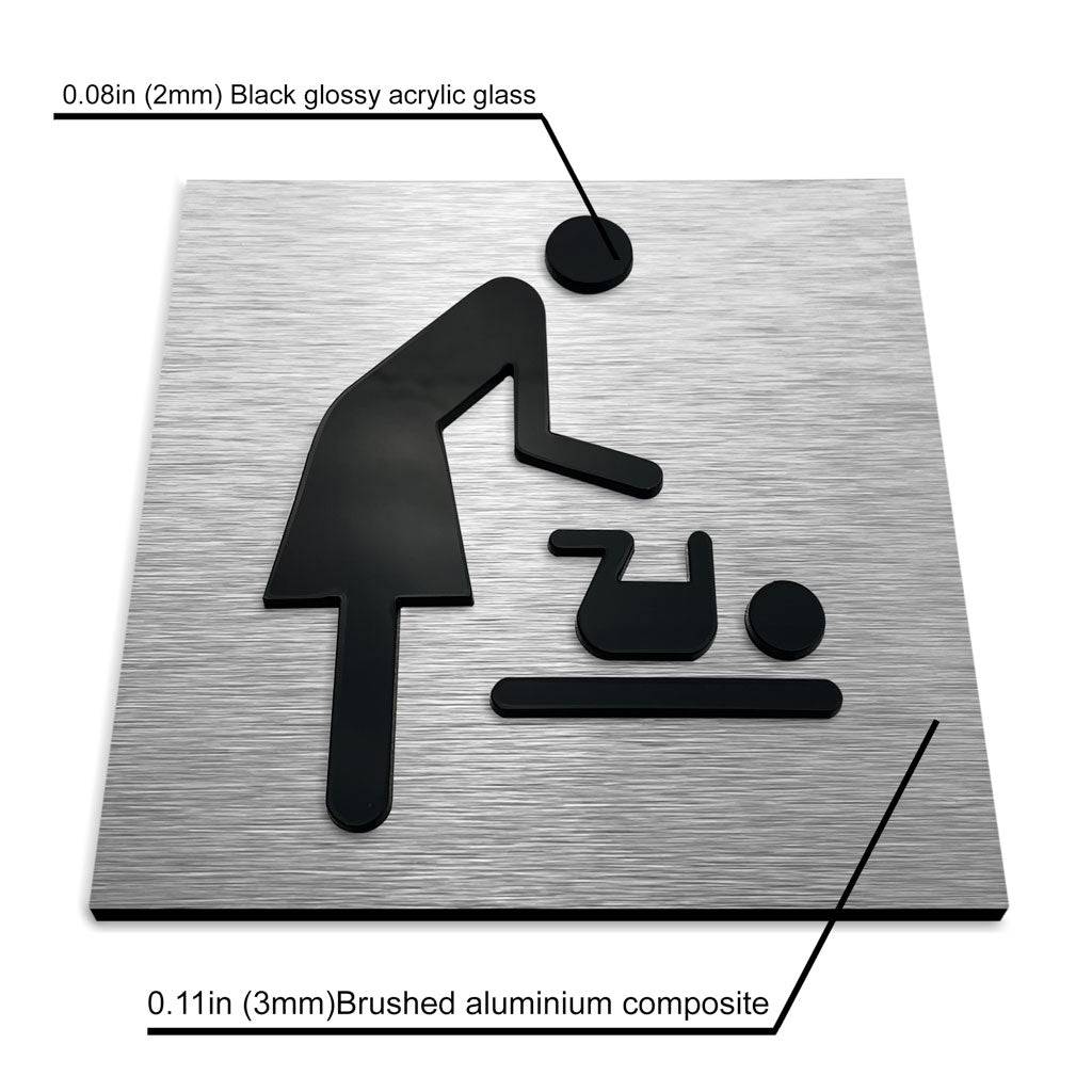 DIAPER SIGN - ALUMADESIGNCO Door Signs - Custom Door Signs For Business & Office