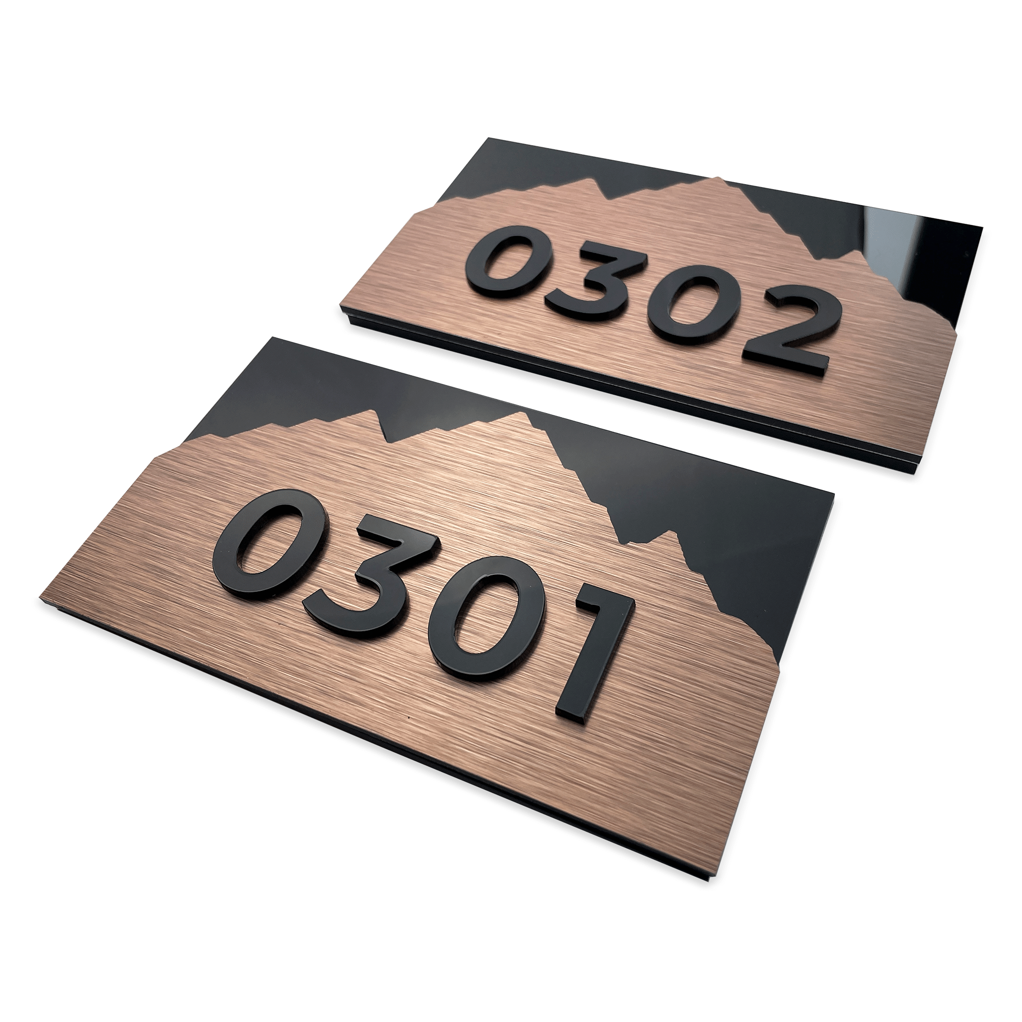 BRONZE HOTEL ROOM NUMBERS - ALUMADESIGNCO Door Signs - Custom Door Signs For Business & Office