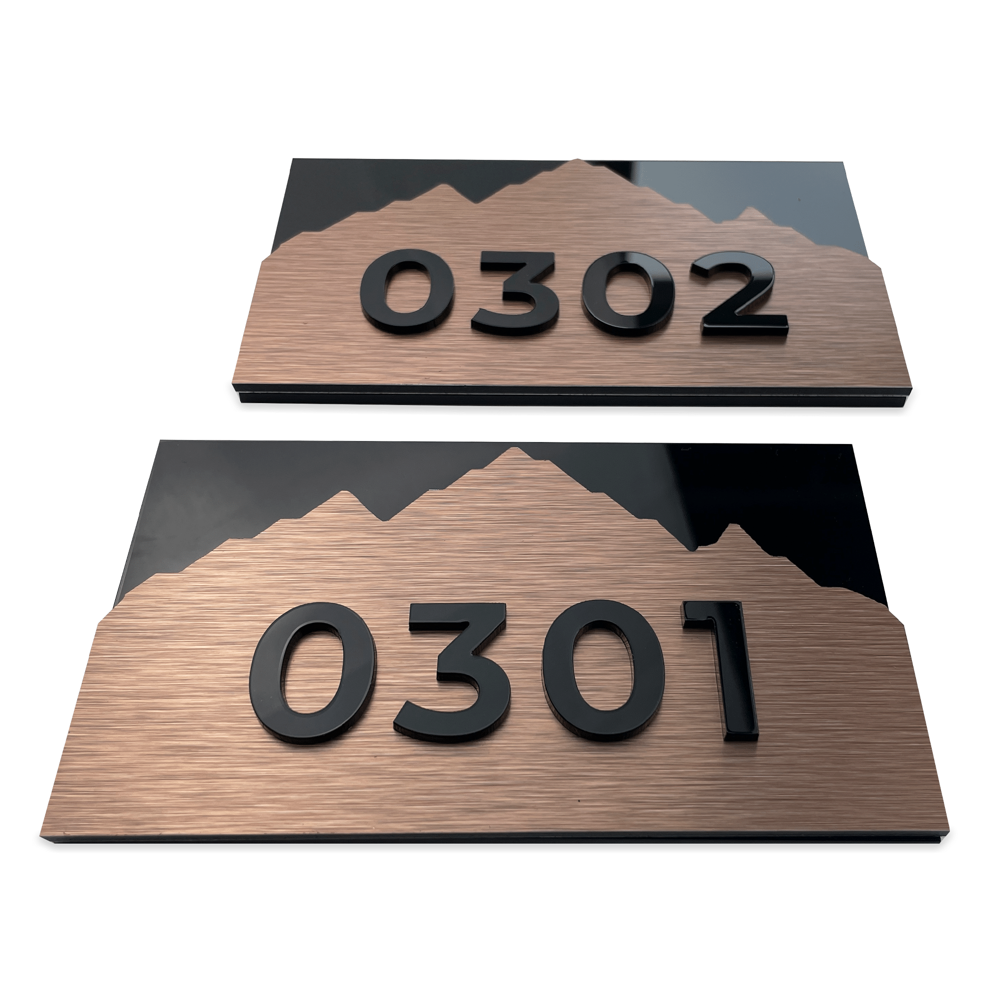 BRONZE HOTEL ROOM NUMBERS - ALUMADESIGNCO Door Signs - Custom Door Signs For Business & Office