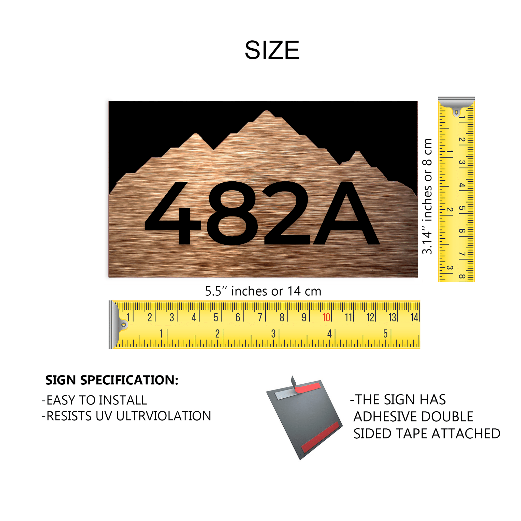 BRONZE HOTEL ROOM NUMBERS - ALUMADESIGNCO Door Signs - Custom Door Signs For Business & Office