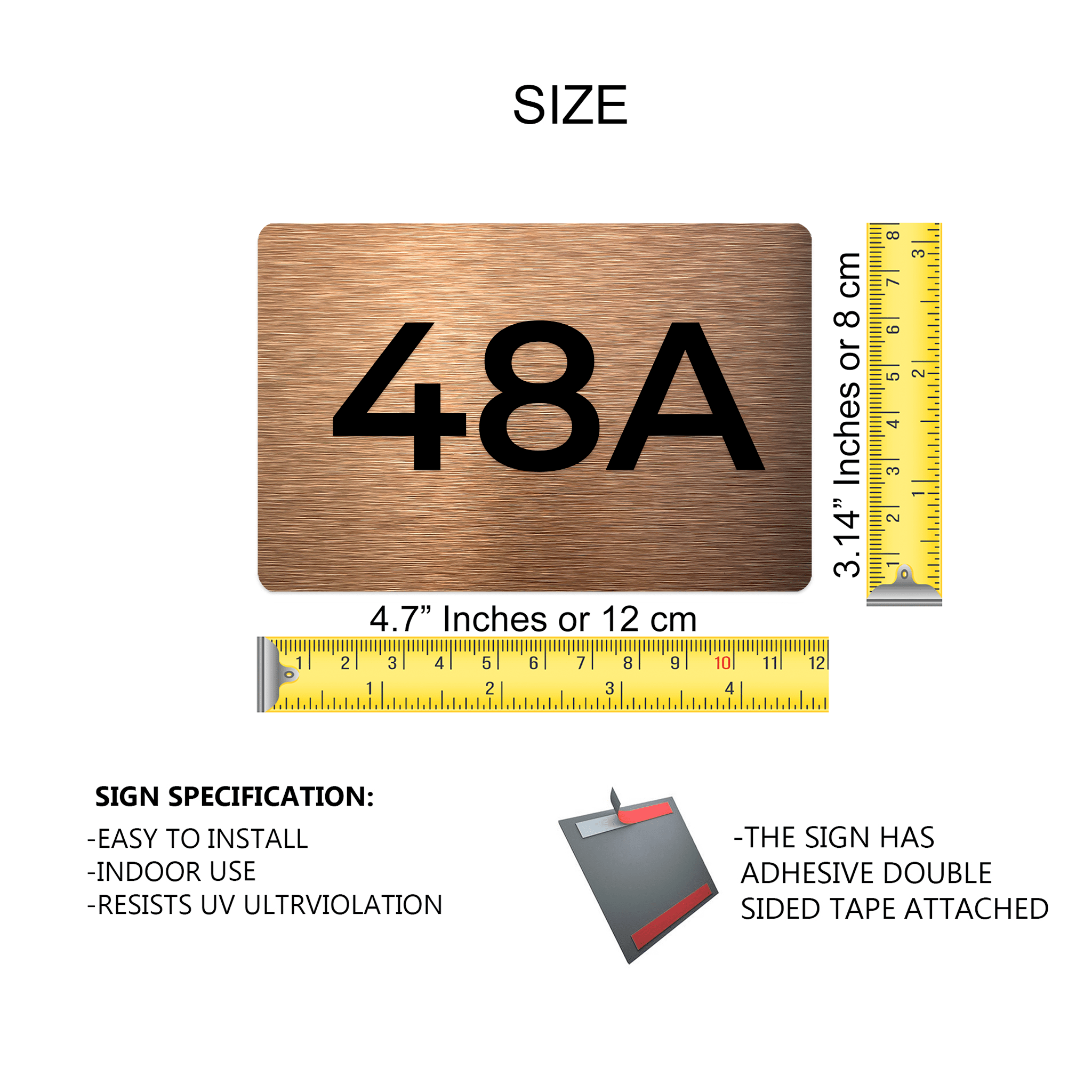 BRONZE ROOM NUMBERS FOR DOORS - ALUMADESIGNCO Door Signs - Custom Door Signs For Business & Office