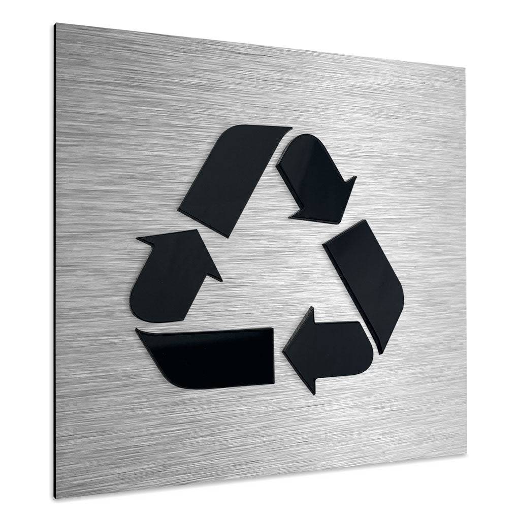 TRASH RECYCLE SIGNS - ALUMADESIGNCO Door Signs - Custom Door Signs For Business & Office