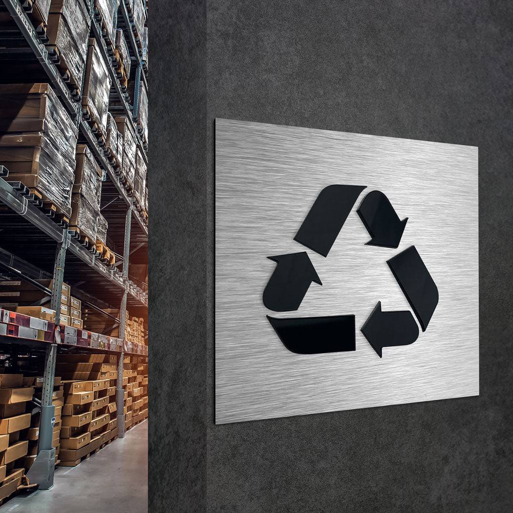 TRASH RECYCLE SIGNS - ALUMADESIGNCO Door Signs - Custom Door Signs For Business & Office