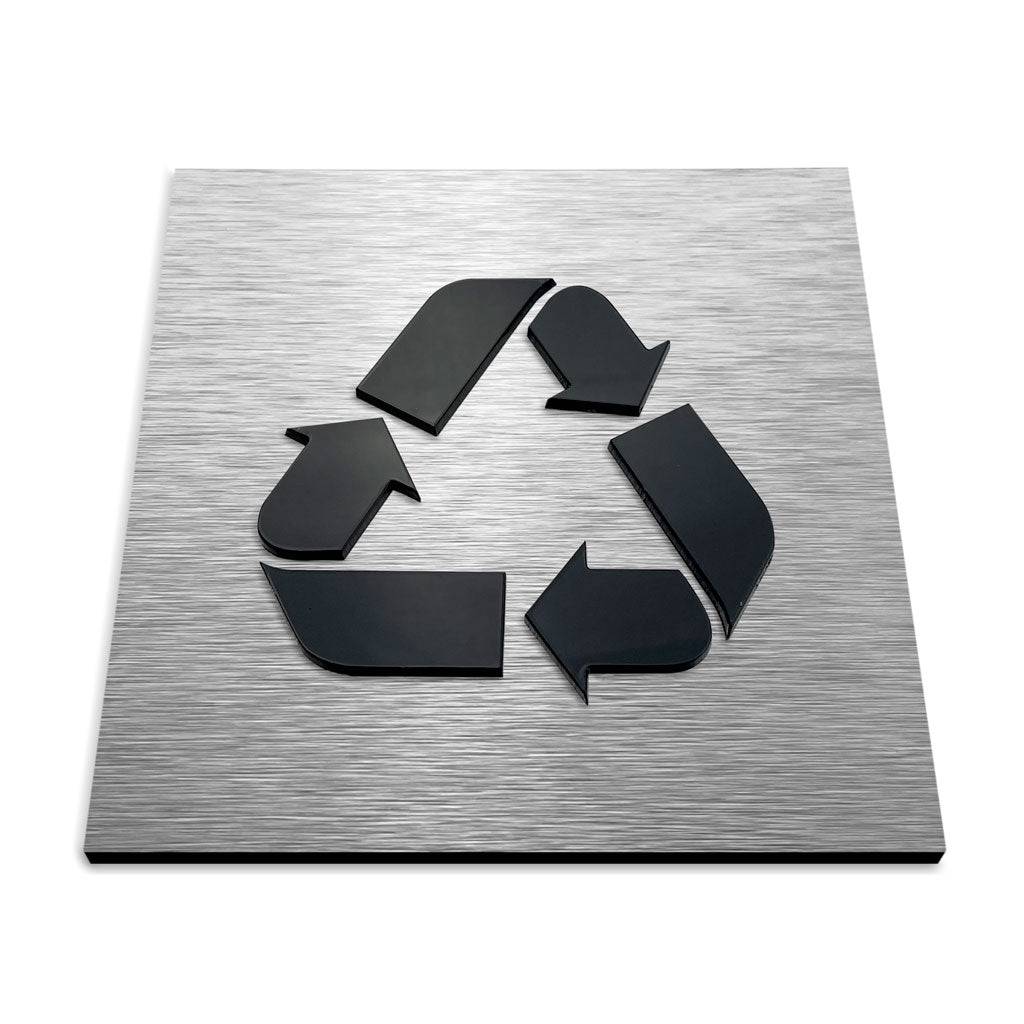 TRASH RECYCLE SIGNS - ALUMADESIGNCO Door Signs - Custom Door Signs For Business & Office