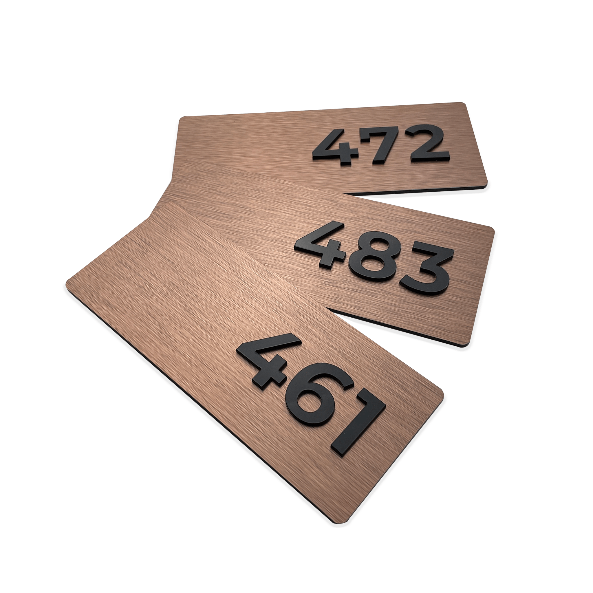 BRONZE APARTMENT NUMBER SIGNS - ALUMADESIGNCO Door Signs - Custom Door Signs For Business & Office