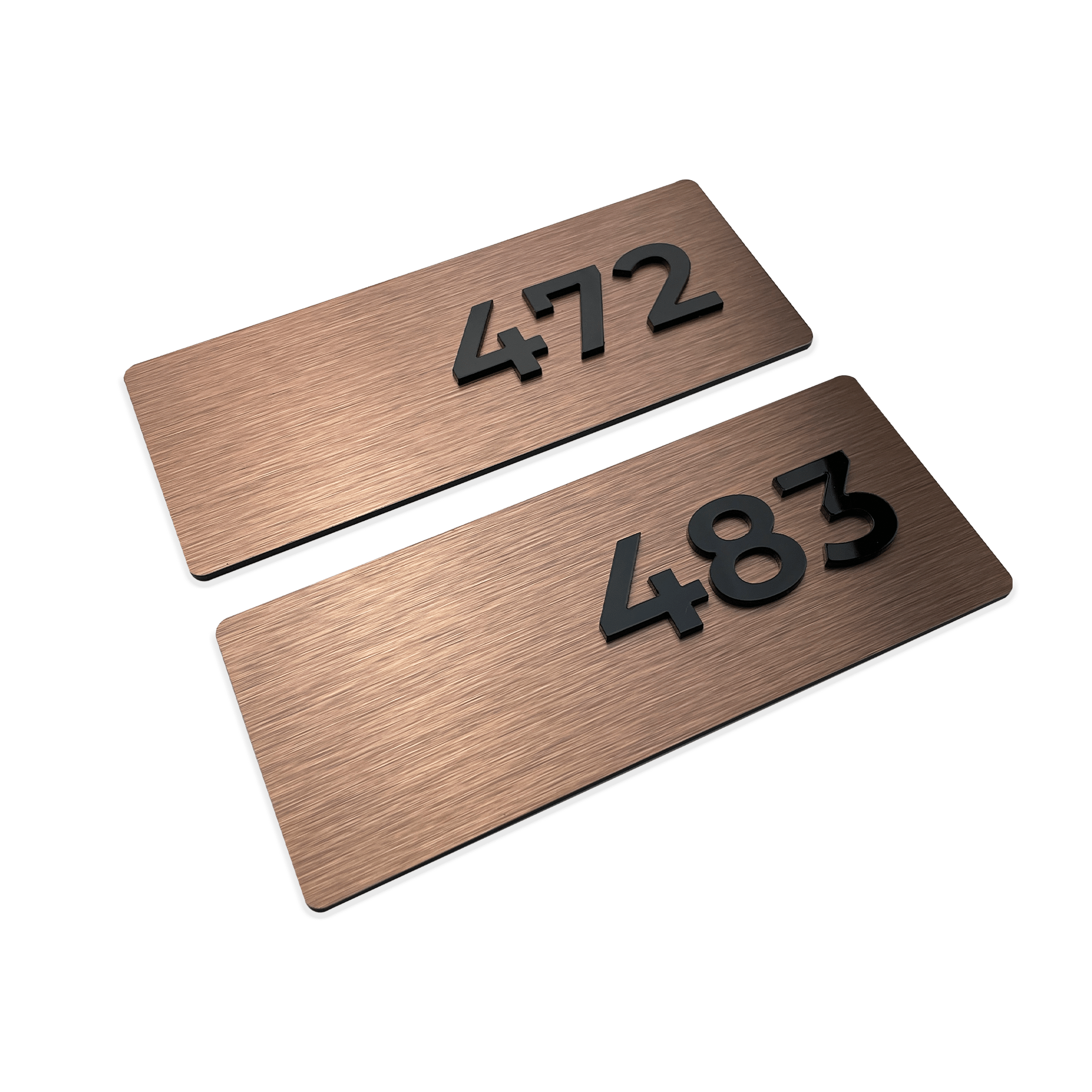 BRONZE APARTMENT NUMBER SIGNS - ALUMADESIGNCO Door Signs - Custom Door Signs For Business & Office