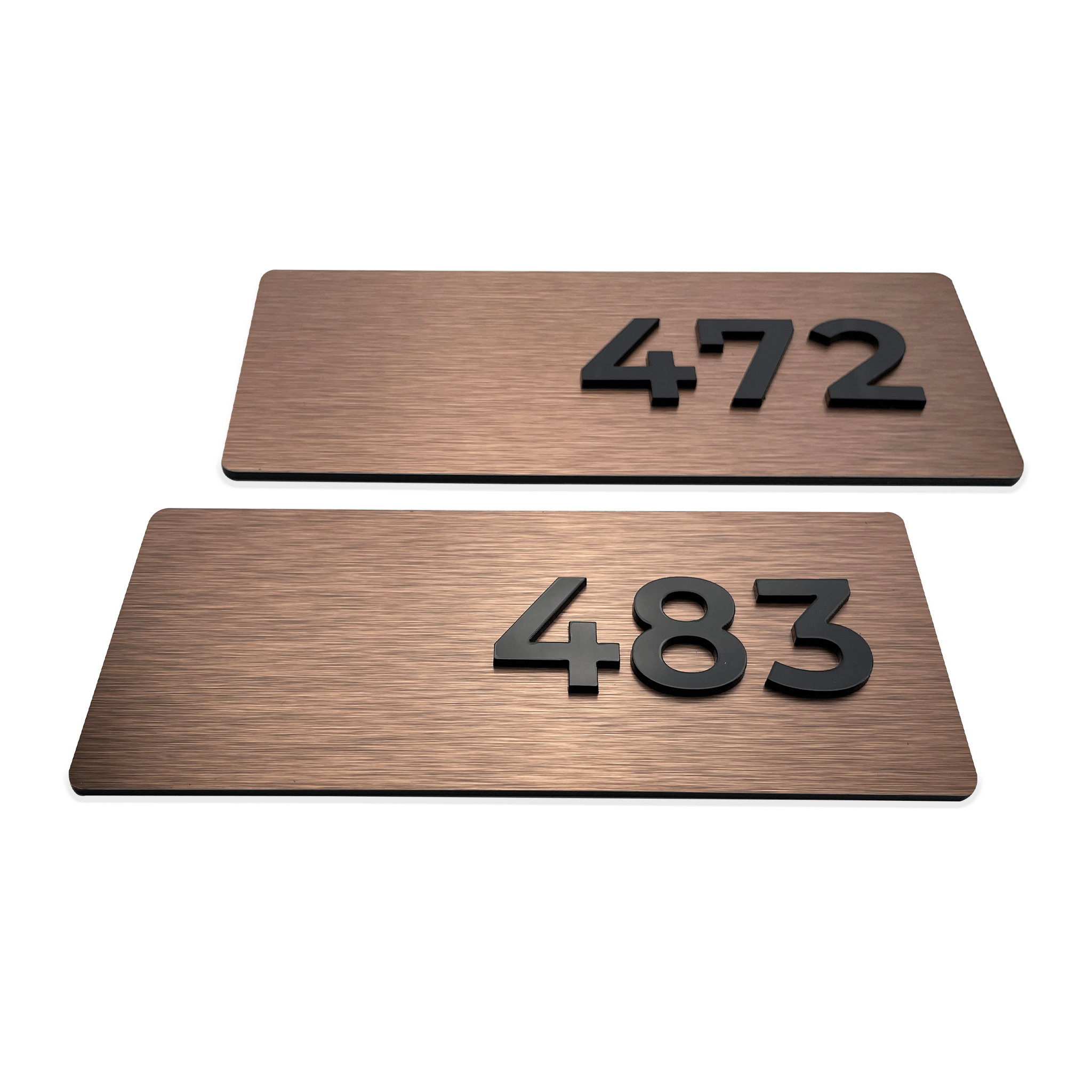 BRONZE APARTMENT NUMBER SIGNS - ALUMADESIGNCO Door Signs - Custom Door Signs For Business & Office