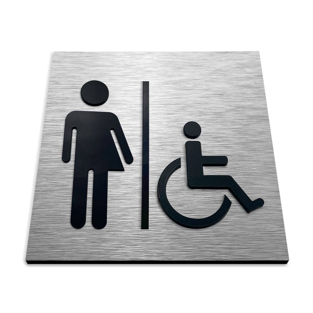 GENDER NEUTRAL BATHROOM SIGN - ALUMADESIGNCO Door Signs - Custom Door Signs For Business & Office