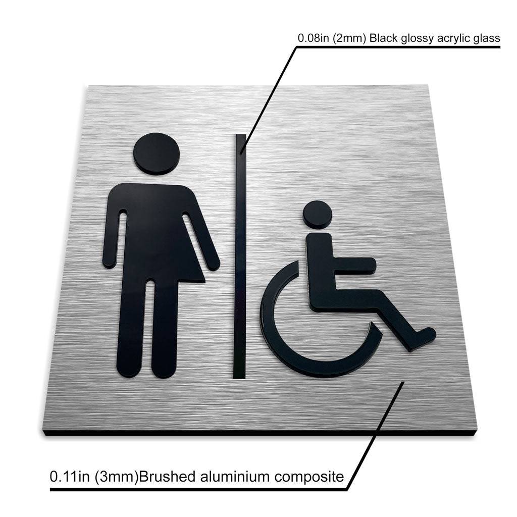 GENDER NEUTRAL BATHROOM SIGN - ALUMADESIGNCO Door Signs - Custom Door Signs For Business & Office