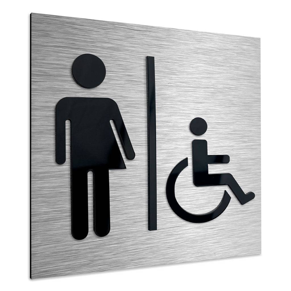 GENDER NEUTRAL BATHROOM SIGN - ALUMADESIGNCO Door Signs - Custom Door Signs For Business & Office
